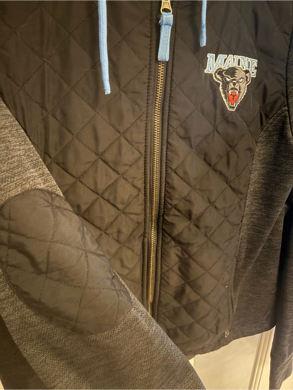 UMaine Colosseum Black Jacket with Light Blue Accents - Picture 3 of 4